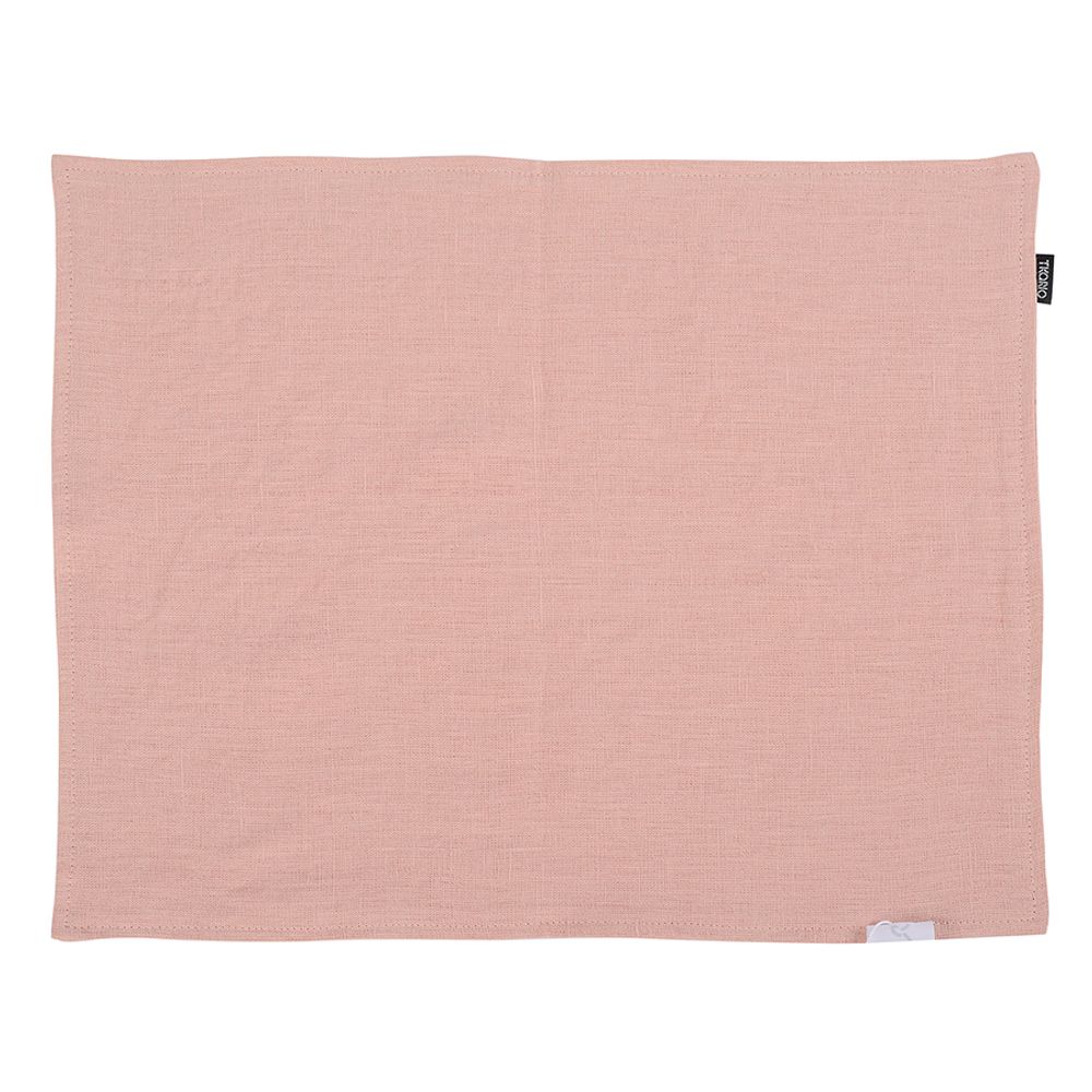 Салфетка под приборы из умягченного льна розово-пудрового цвета из коллекции Essential, 35х45 см
