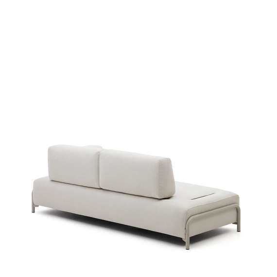 Модуль трехместного дивана Compo, бежевая синель, серый металл