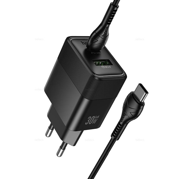 Зарядное устройство на Type-C Hoco PD30W+QC3.0 CS112A (black)