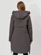 Пальто утеплённое женское, цвет тёмно-серый, размер 50