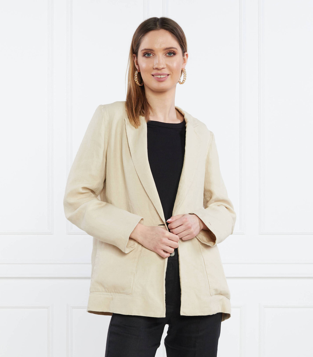 Льняный пиджак CASUAL LINEN SB BLAZER Tommy Hilfiger - кремовый(WW0WW37774)
