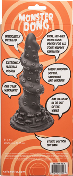 Черный фантазийный фаллоимитатор The Kraken - 20,2 см. (Цвет: черный)