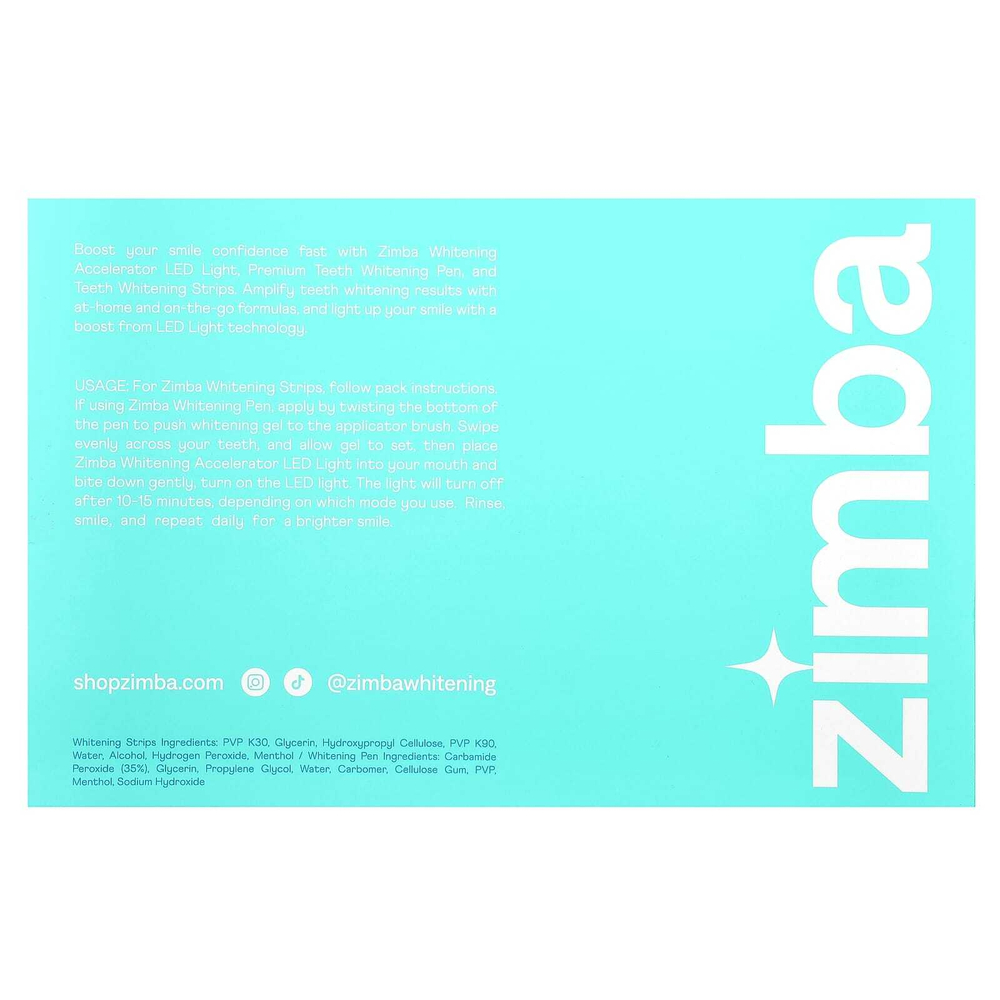 Zimba, Ultimate Teeth Whitening, набор для отбеливания зубов, 1 набор