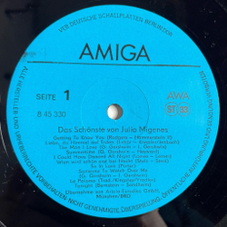 Винтажная виниловая пластинка LP Julia Migenes Das Schonste Von Julia Migenes (ГДР 1987)