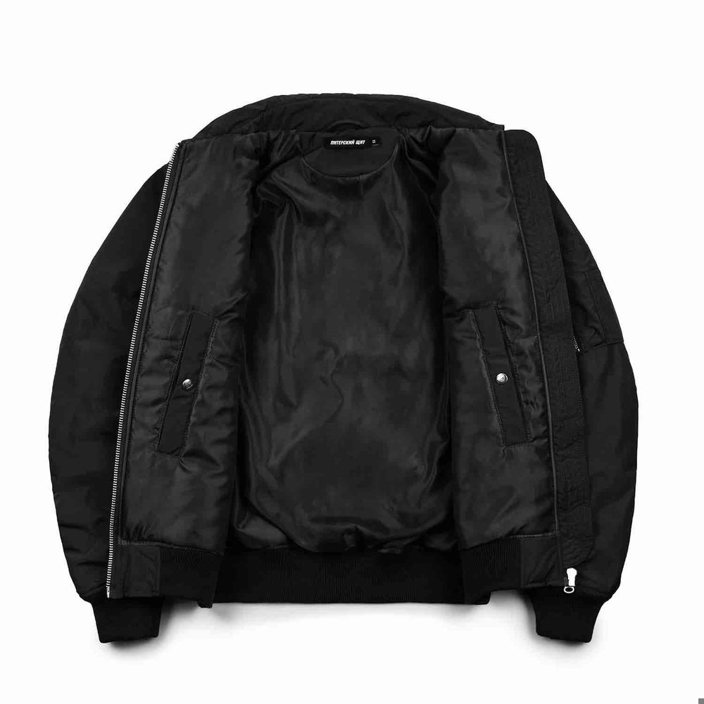 Бомбер Питерский щит Спарта черный