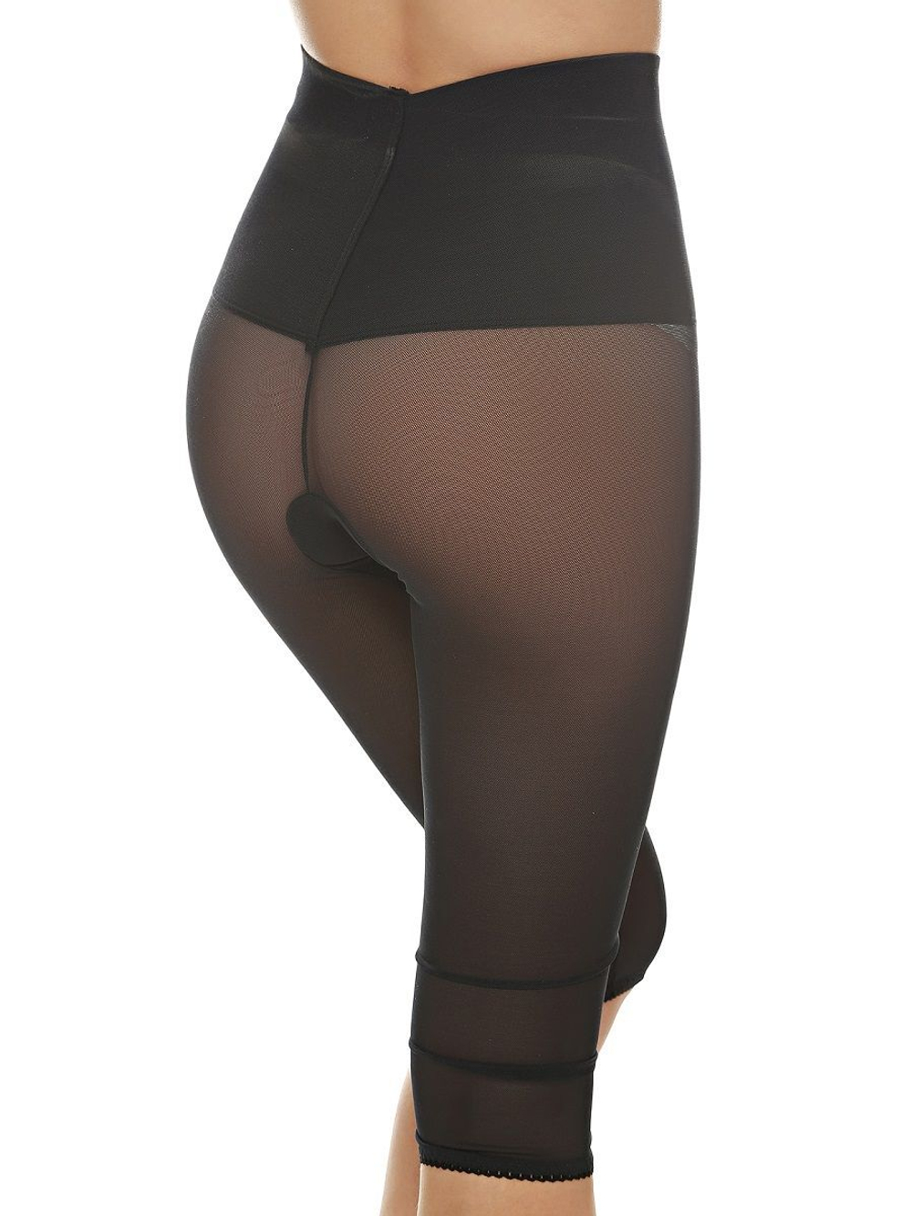 Прозрачные корсетные штаны-капри (Размер: S) (Цвет: черный)