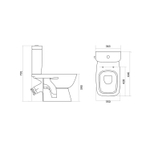 Унитаз-компакт "Нео Лайт 2PA" slim (кос.в,нижн.под,2-кн.арм,Oliveira, дюро/лифт/съём сид.) (Santek)