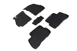 Резиновые коврики с высоким бортом для Hyundai Accent 2000-2012, Seintex.00923