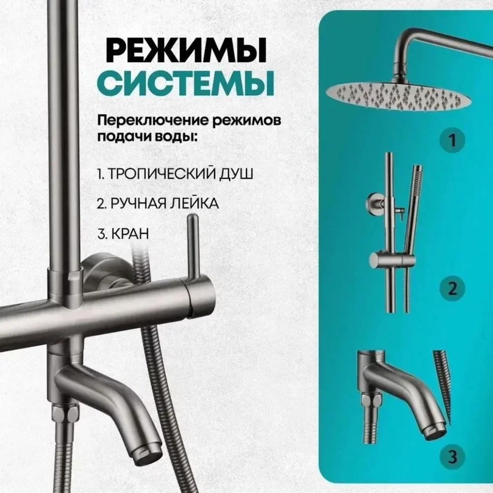 Душевая система Grocenberg GB7099NK Никель