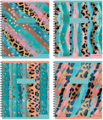 Тетрадь общая 96 л., PASTEL GOLD LEOPARD, обложка-мелов.картон+сплошной УФ-лак, металлический гребень