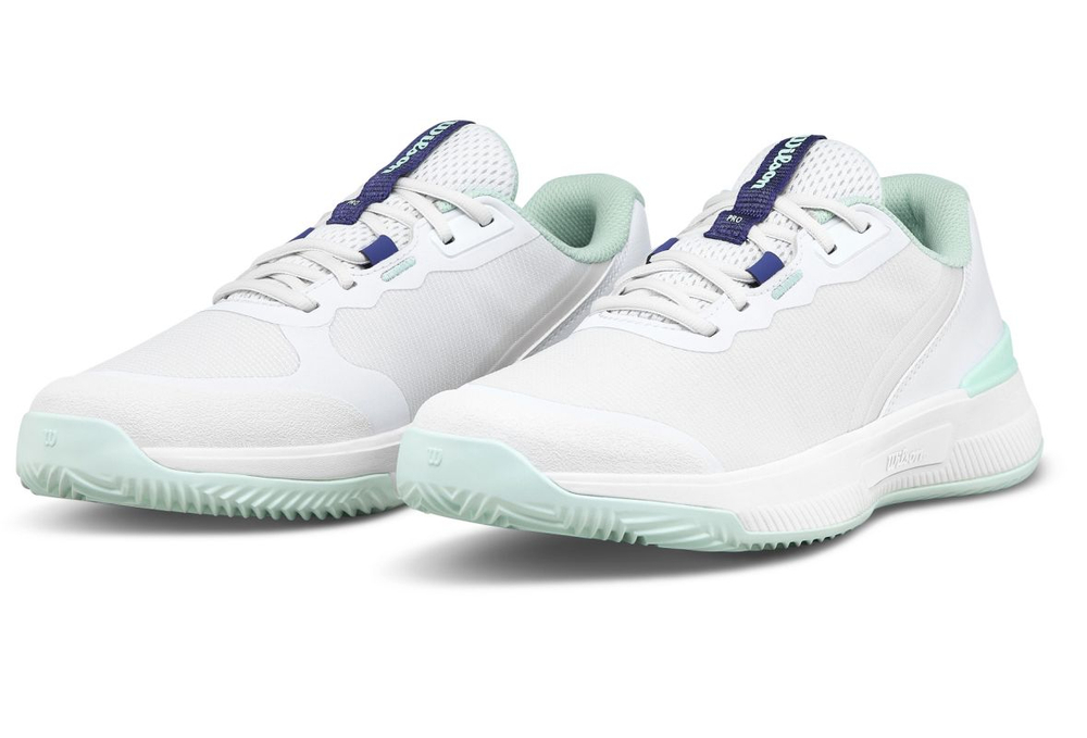 Женские теннисные кроссовки Wilson Intrigue Pro Clay - white/bay/skipper blue