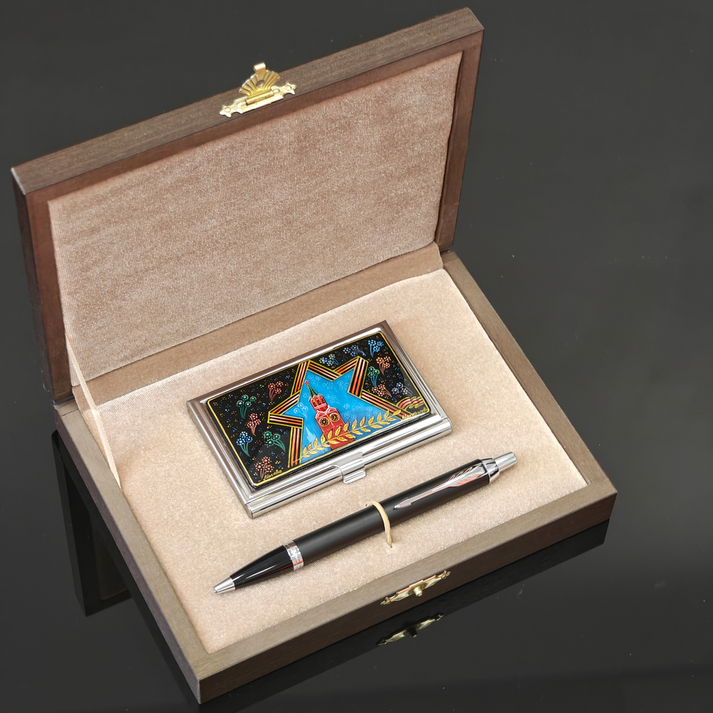 Набор "Москва" №2 визитница персональная, ручка