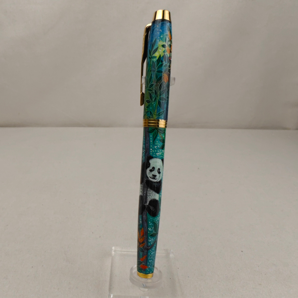 Ручка с ручной росписью Палех "Панда"