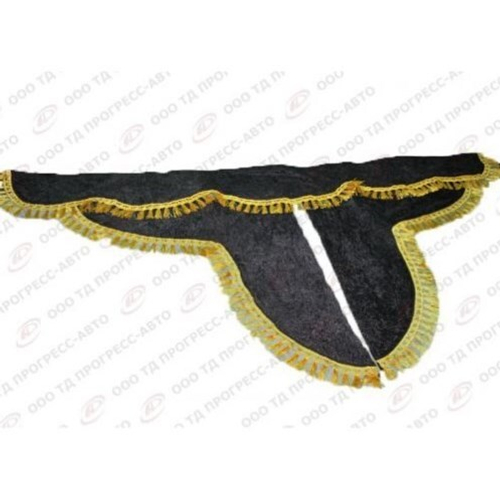 Шторка кабины /Г-3302, 2705/ 1.5 м бархат черный без надписи + боковые (Газелист52)