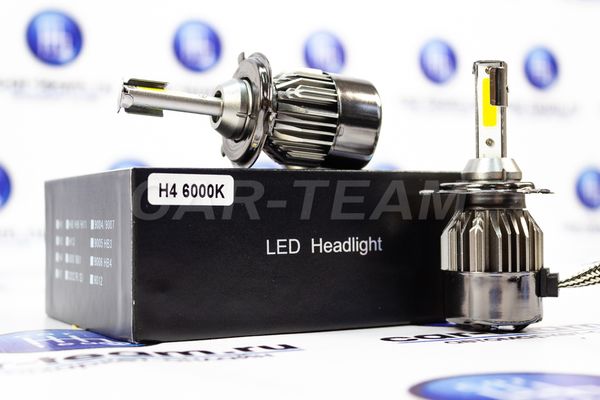 Автолампы светодиодные LED C10 6000К цоколь H4