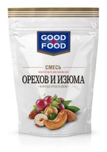 GOOD FOOD Смесь жареных орехов и изюма 130 г