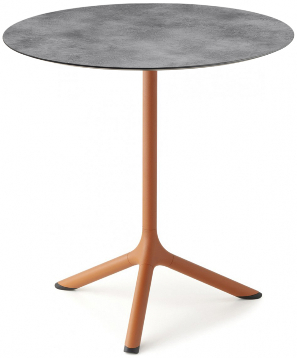 Стол ламинированный обеденный складной Scab Design Tripe Folding, терракотовый, цементный