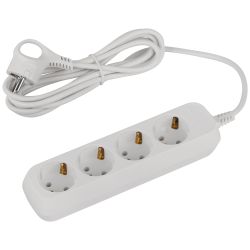 Удлинитель электрический ЭРА UDL-10-430-E Greenline 4 розетки с заземлением 3м ПВС 3x0.75мм2 | Бытовые удлинители