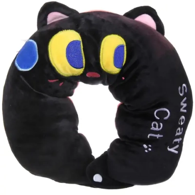 Подушка дорожная «TRIP - Cutie», кот, цвет чёрный