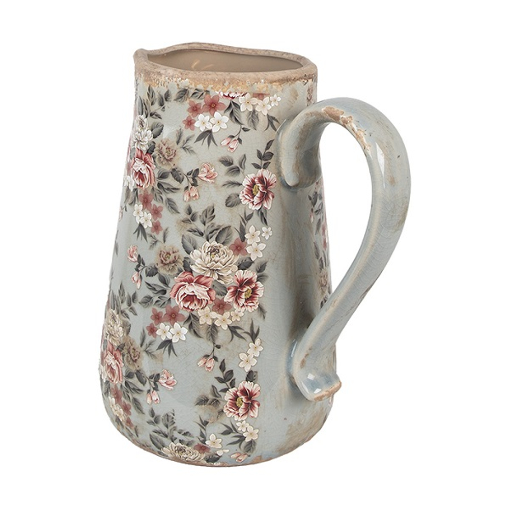 Кувшин декоративный "Розы Клэр" большой 21x15x23см