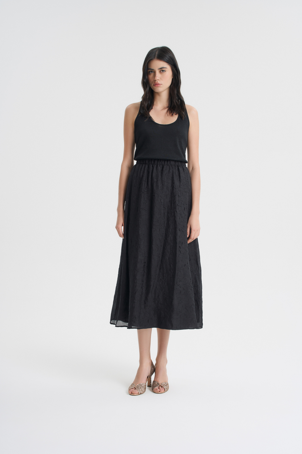 Юбка из жатой вискозы