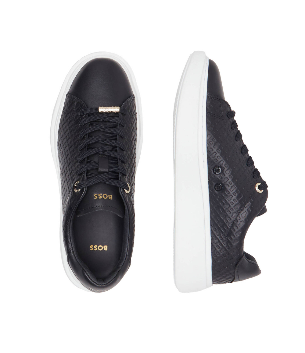 Кожаные кроссовки amber BOSS BLACK - черный(50513433)