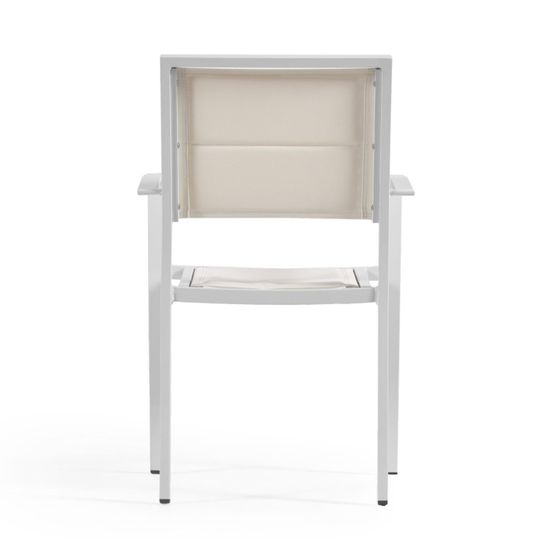 Sirley Садовый стул из алюминия и белого текстиля