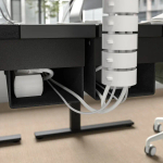 Письменный стол с регулировкой по высоте - IKEA MITTZON/МИТТЗОН ИКЕА, 120х60х62-126 см, черный