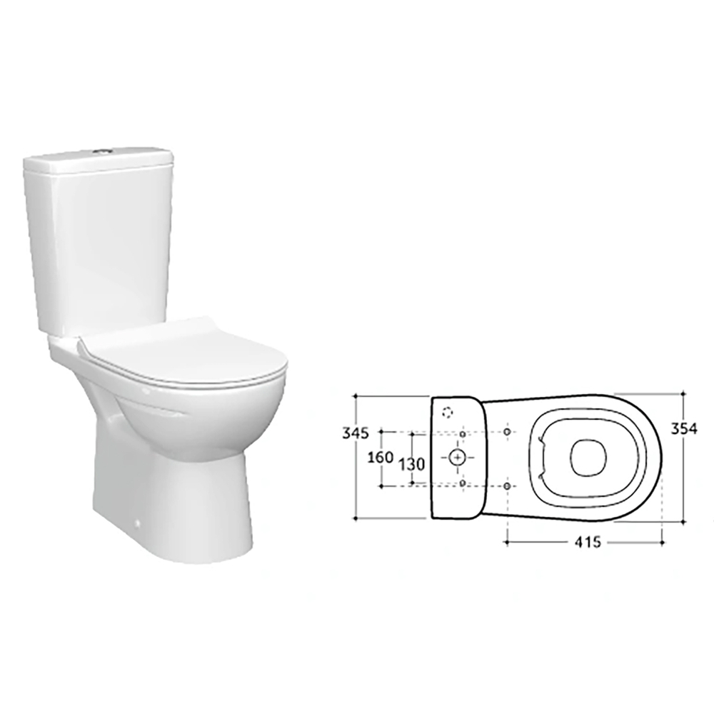 Унитаз-компакт "Альбано" R Slim МСМЛбезободк. (ниж.под,гор.выпуск, сид.полип.м/лифт2кн.арм.) КЕРАМИН