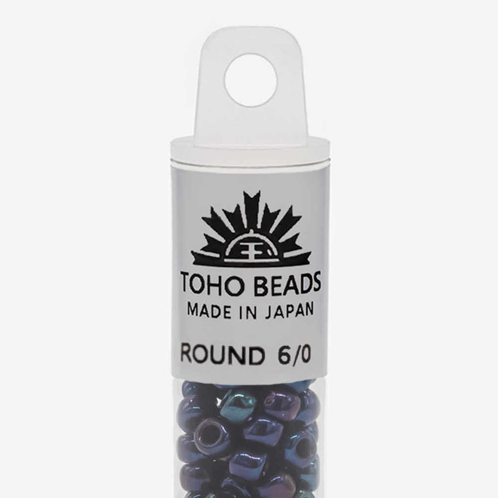 Японский бисер TOHO Round 6/0 (№82), металлизированный, непрозрачный глянцевый