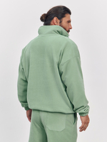 Свитшот "half zip" флисовый (зеленый)