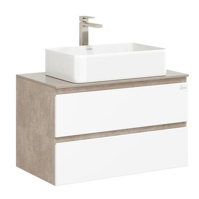 Тумба подвесная Onika АЛЕСТА 80.13 с раковиной Kirovit ОЛИМПИЯ 56