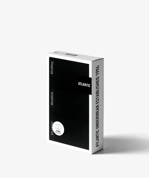 Трусы мужские боксеры (3 шт) Atlantic 3BMH-007 черные