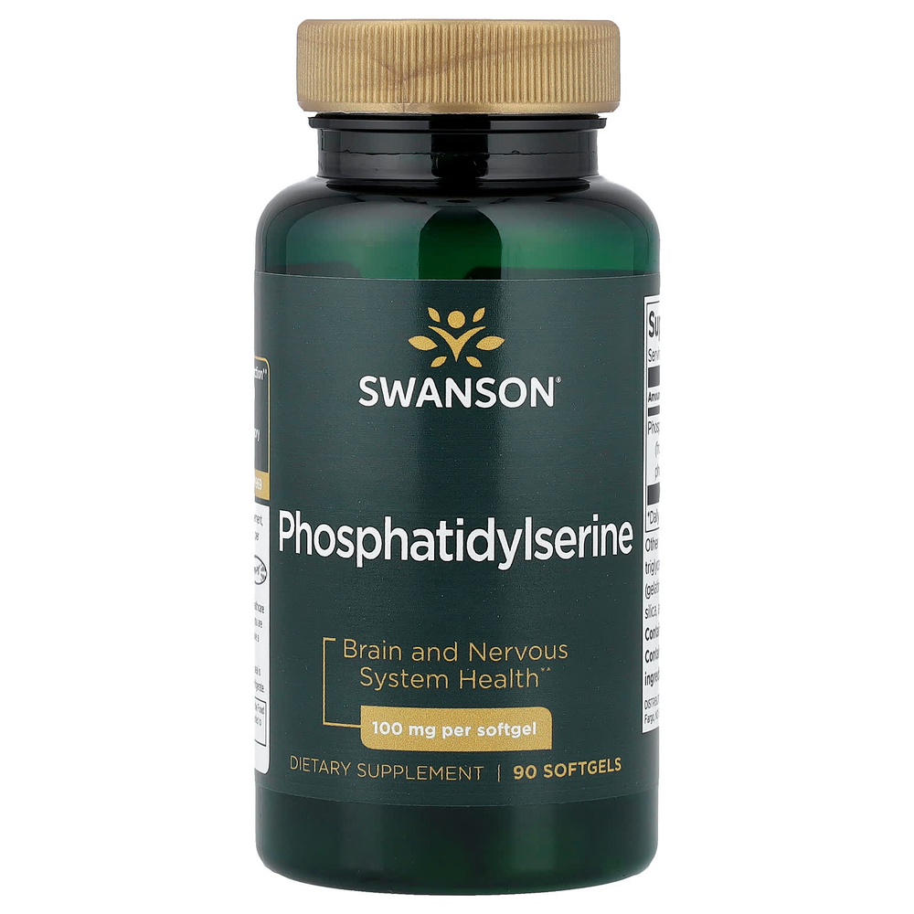 Swanson, Фосфатидилсерин, 100 мг, 90 мягких таблеток