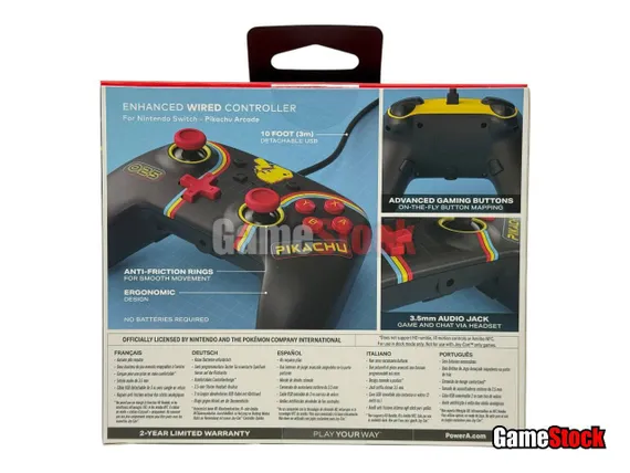 Геймпад проводной PowerA Wired Controller для Nintendo Switch (Pikachu Arcade)