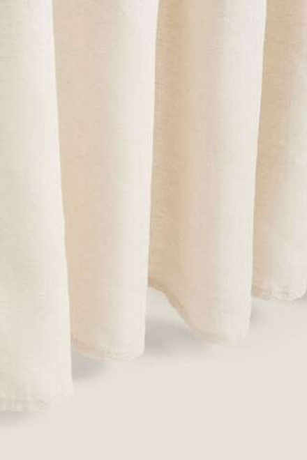 ZARA HOME XL ЛЬНЯНАЯ ЗАНАВЕСКА, СВЕТЛО-БЕЖЕВЫЙ