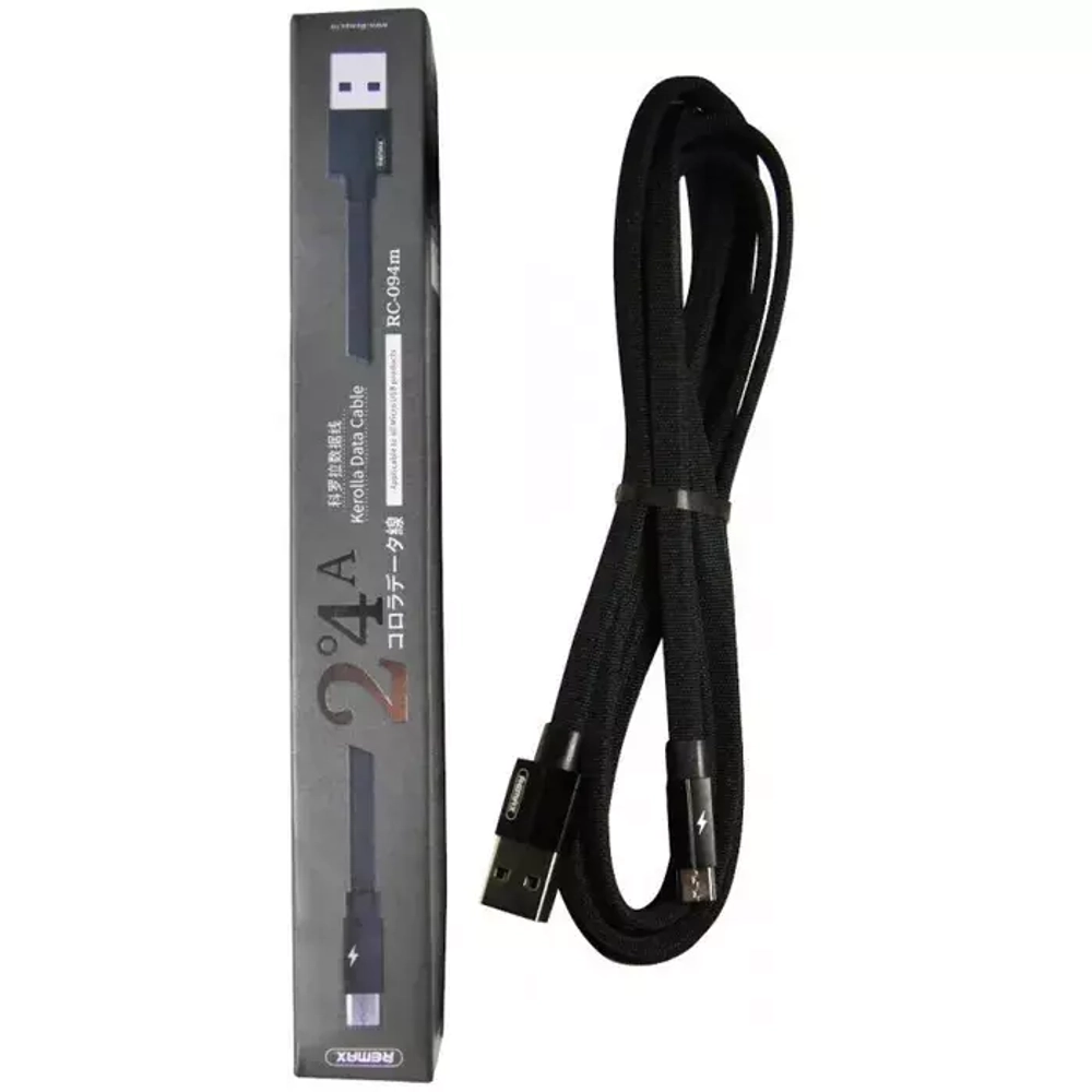 Кабель 2m USB/Micro RC-094m Remax black