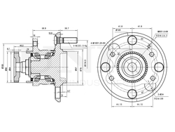 Ступица задняя (с ABS) UNIO HUB-20013