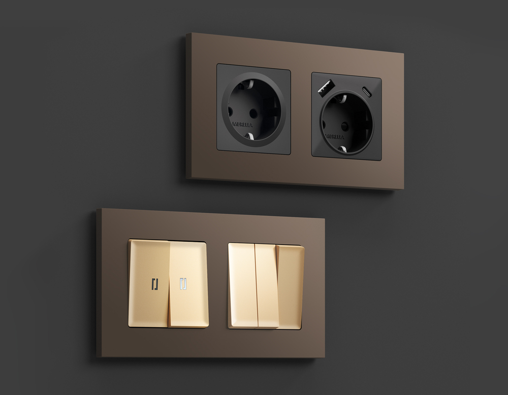 AF250631 Рамка ALFA Qubi (Темная бронза матовый) 1-ая