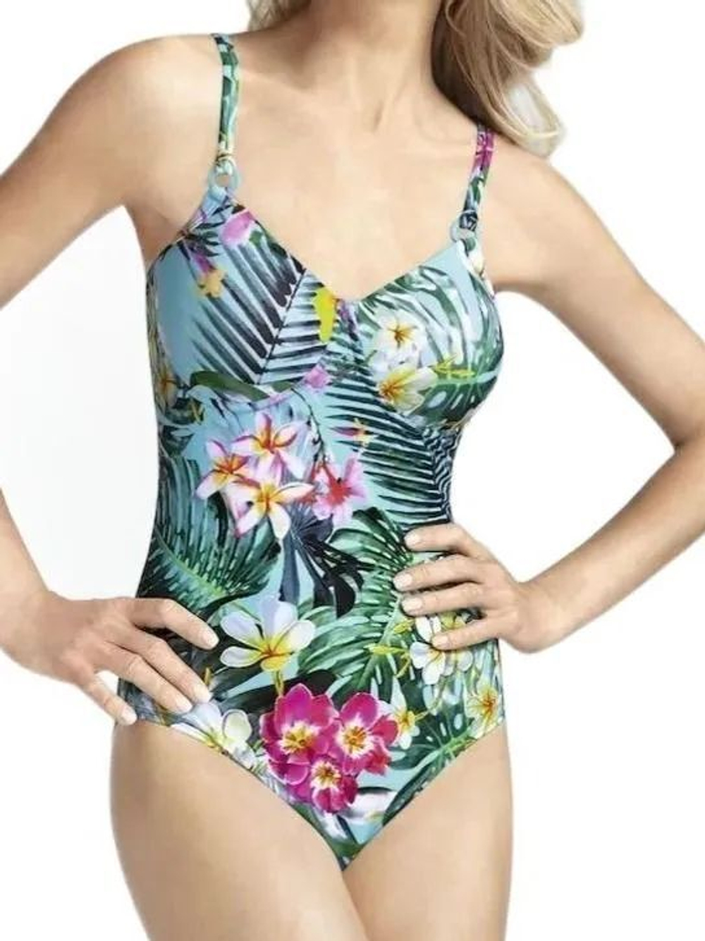 Купальник ортопедический после мастэктомии, слитный Amoena Sydney 44D/50D