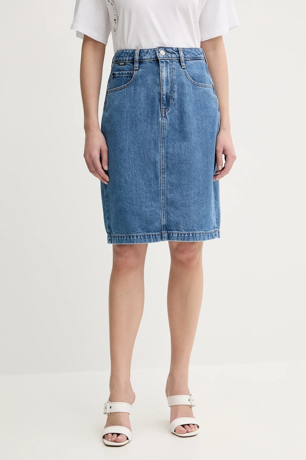 Юбка джинсовая женская BOSS COBALTIDE