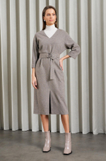 51512 Платье женское (пепельно-бежевый меланж)