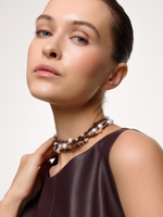 Колье "Sea pearl hematite" Gold