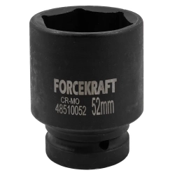 Головка ударная глубокая 1'', 52мм (6гр.) FORCEKRAFT FK-48510052