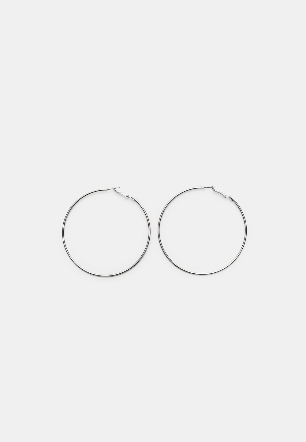 STRADIVARIUS Большие серьги-кольца, серый