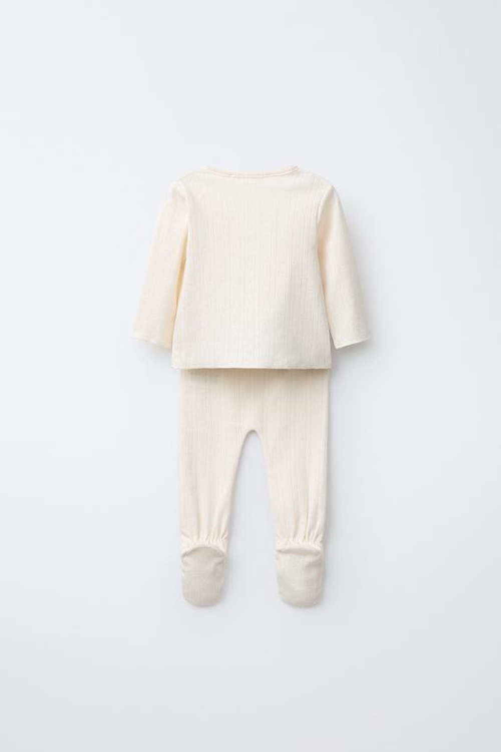 ZARA КОМПЛЕКТ ДЛЯ НОВОРОЖДЕННОГО И АЖУРНАЯ СУМКА «СЕРДЦА», ЦВЕТ СЛИВОЧНОГО МАСЛА