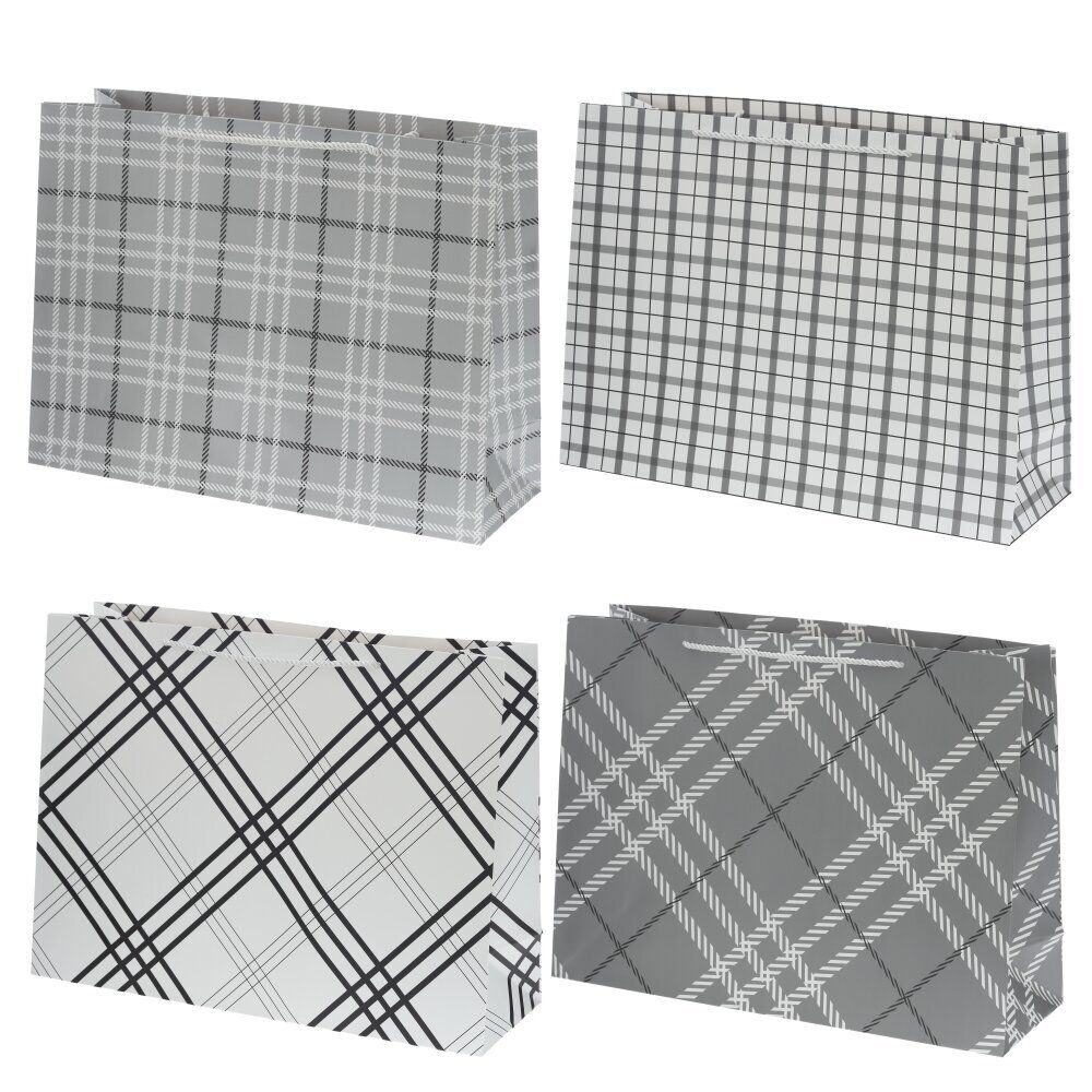 GAEM Пакет подарочный L (бумага 250г/м2, блок 12шт), L47 W15 H35 см, 4в.