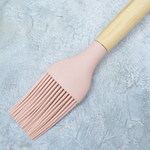 Кисточка силиконовая с деревянной ручкой, 27,5*4см