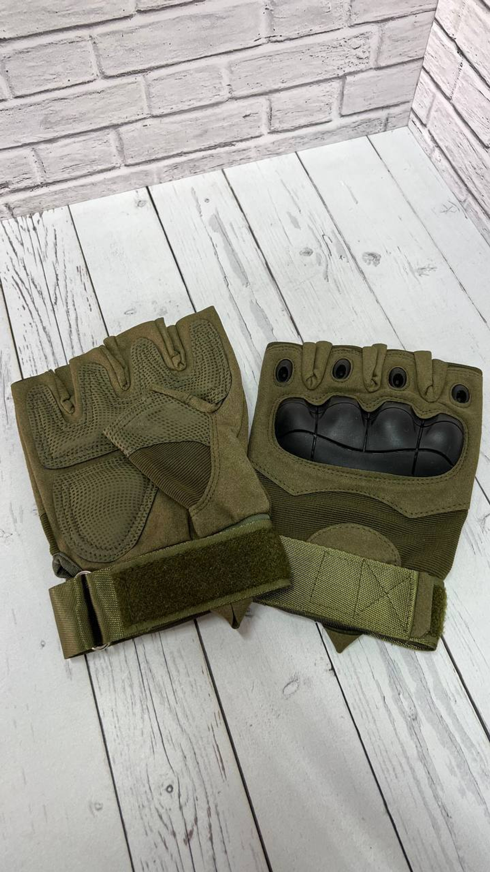 Перчатки тактические Outdoor Tactics беспалые / хаки