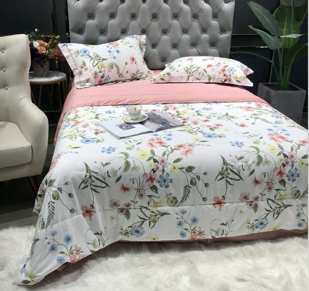ZEPHYR HOME Постельное белье Египетский хлопок Белый (с одеялом)